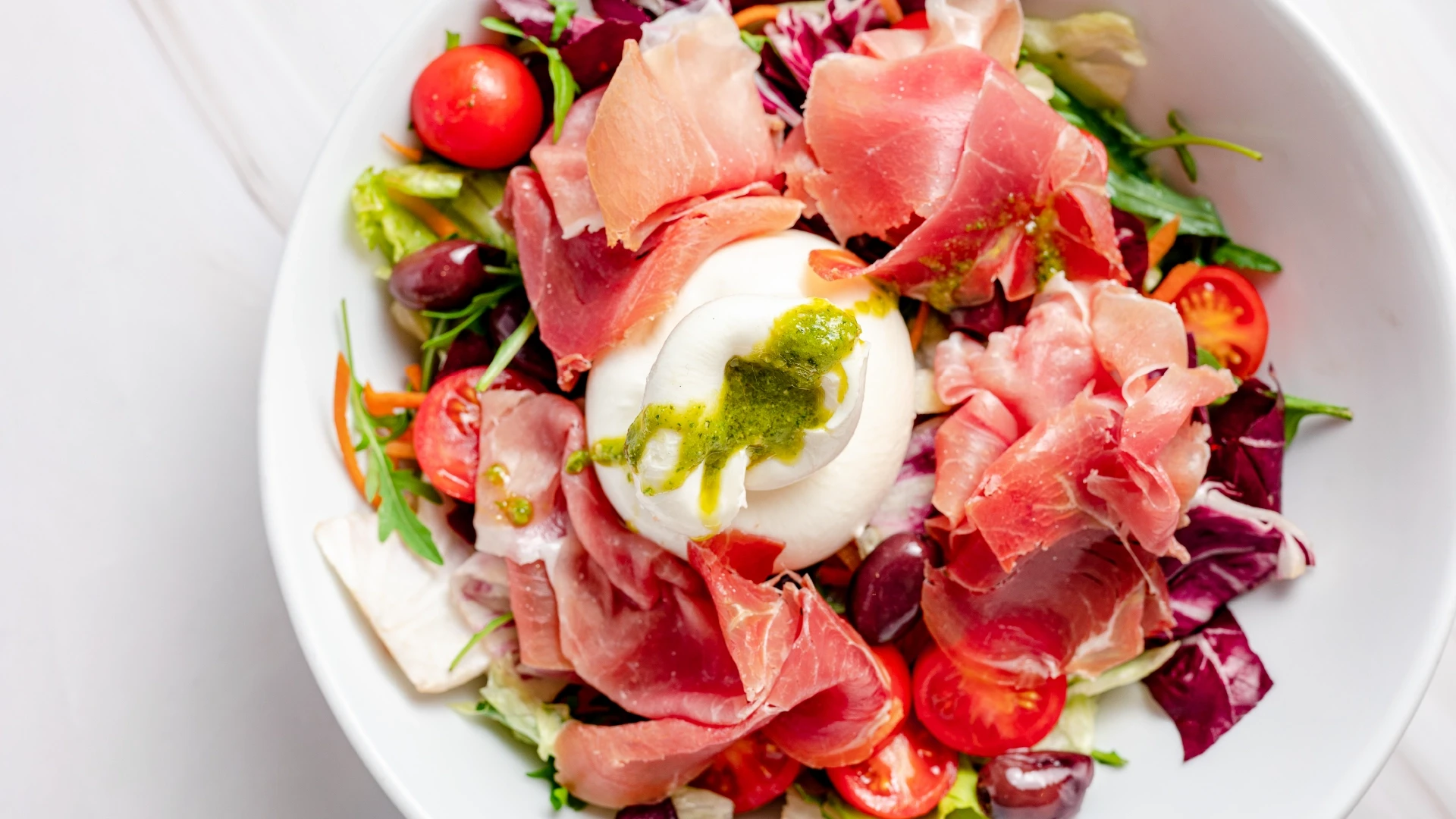 food served on a white plate