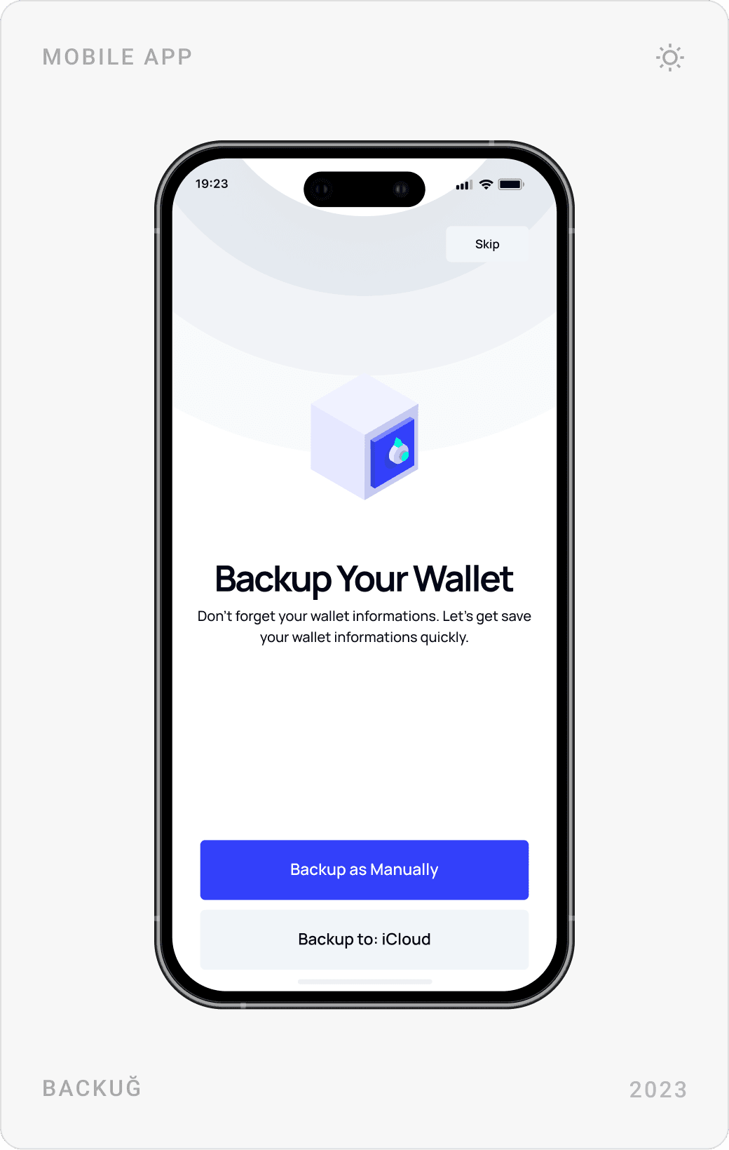 Professional Wallet Backup Mobile Design