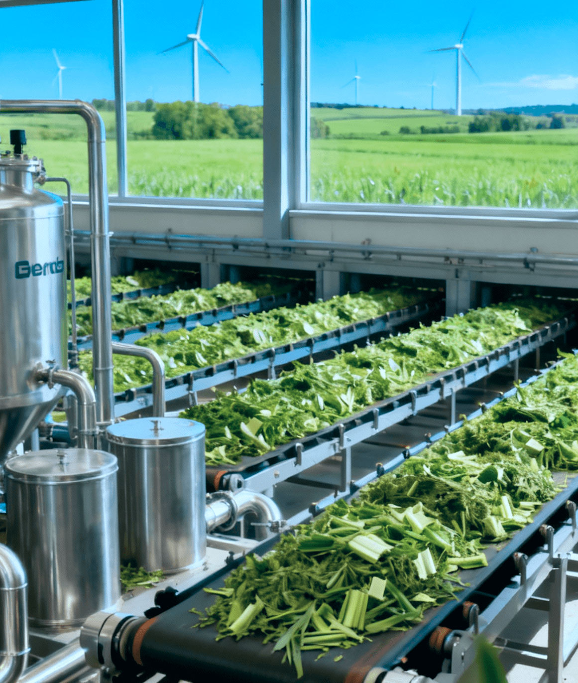 Biomass energy production plant