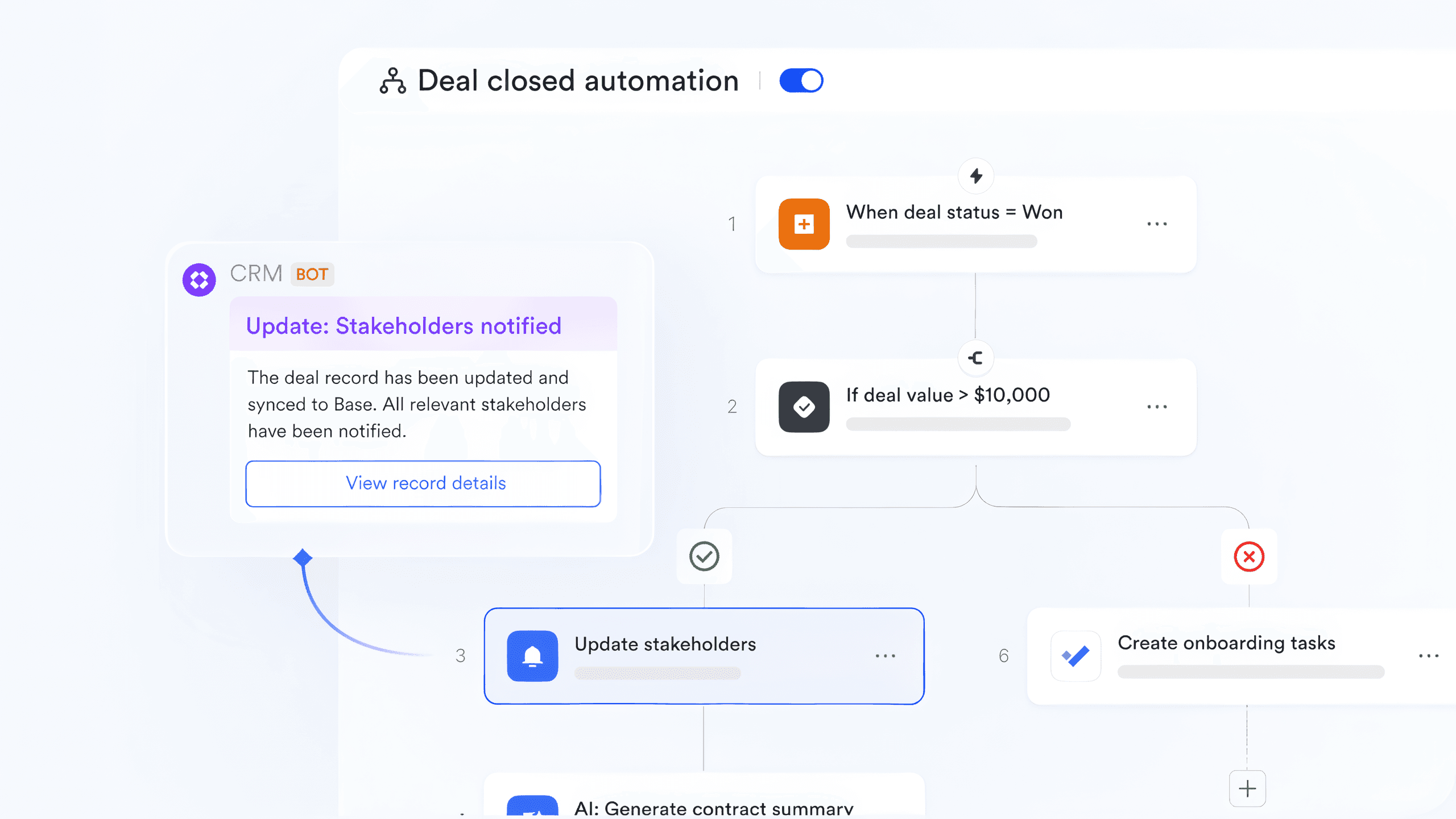 Lark Base's no-code workflow automation feature