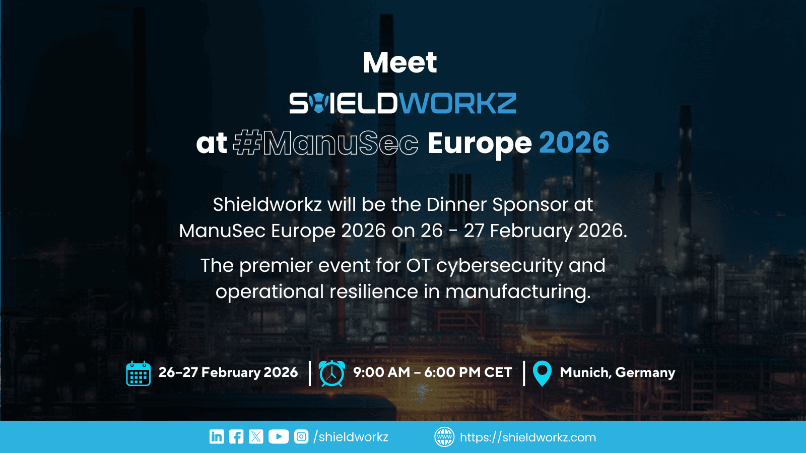 Meet Shieldworkz at ManuSec Europe 2026