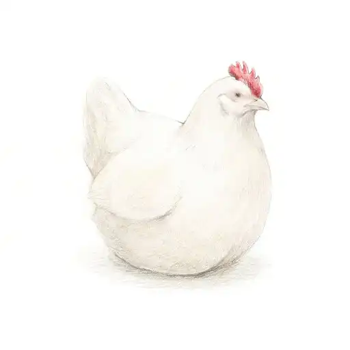 Pho Street Eats illustration of a white hen.