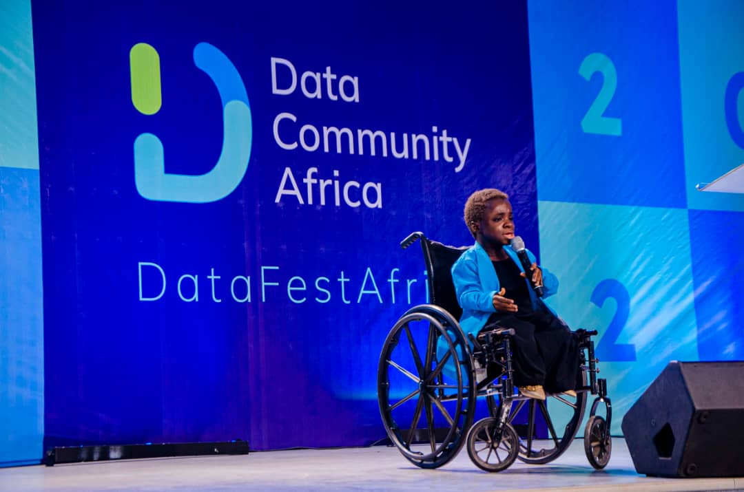 Stephanie Egharevba Speaking at Datafest Africa 2022
