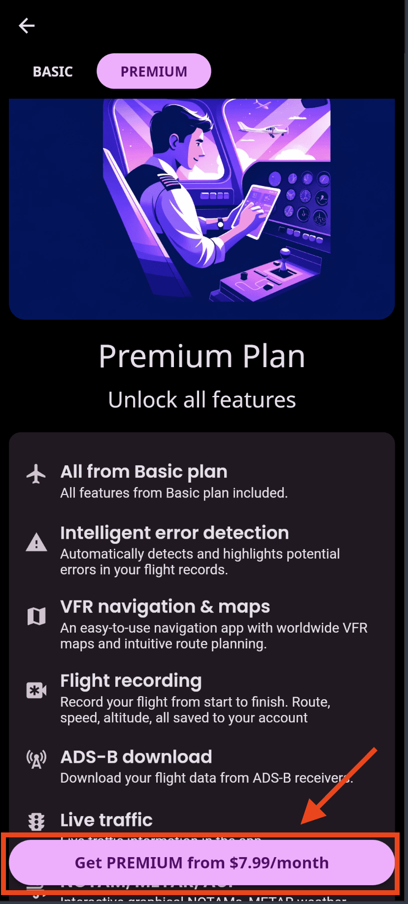 select subscription plan