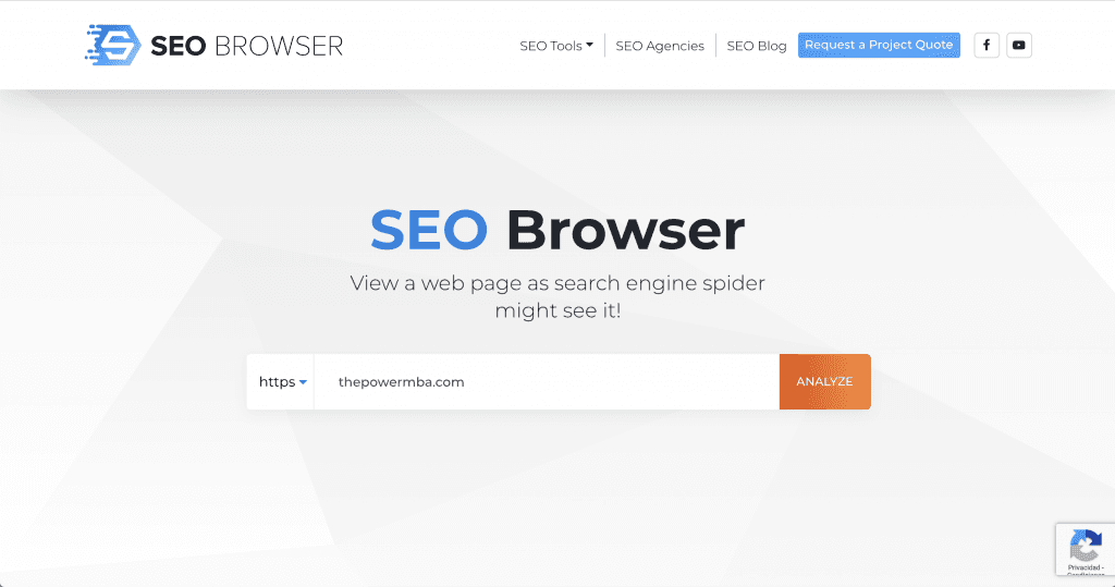 SEO Browser - herramientas SEO gratuitas