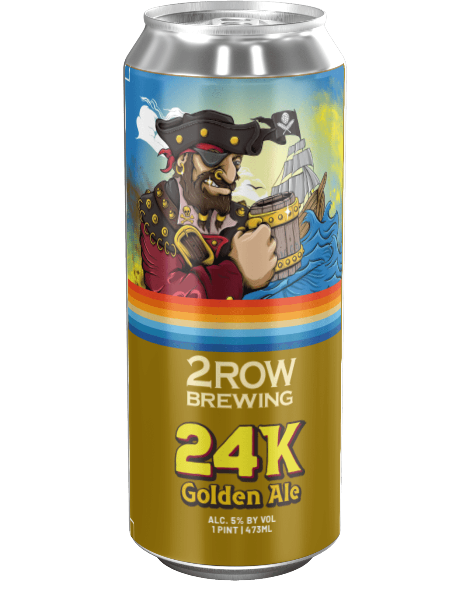 24K Golden Ale Beer Can Mockup
