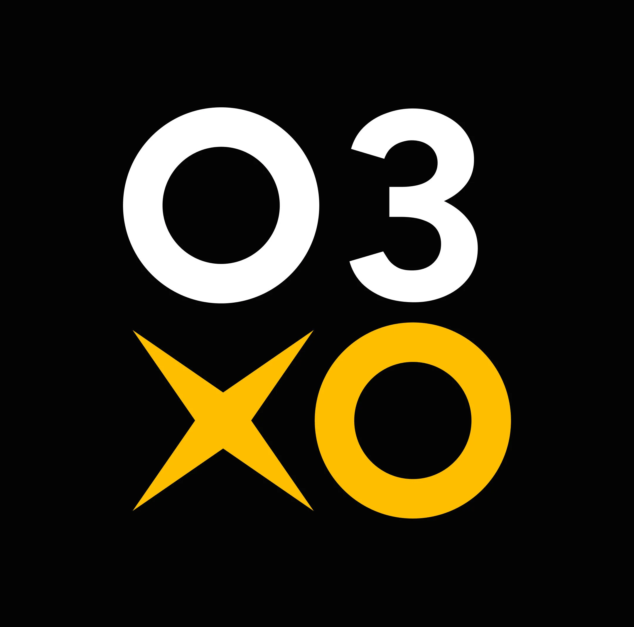 O3XO brand logo in black and yellow