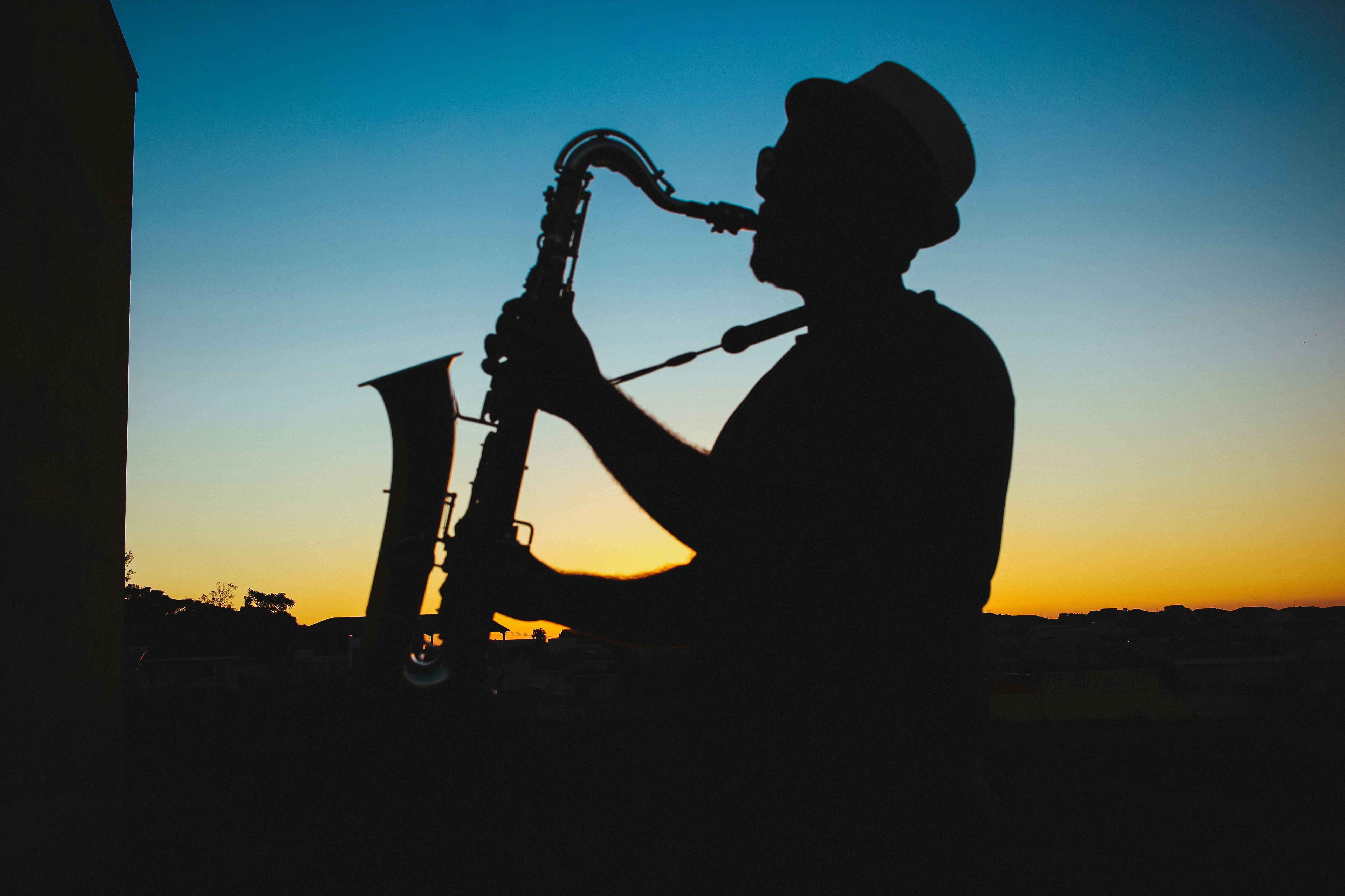 guy playing trumpet