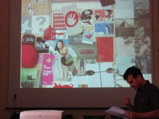 A man giving powerpoint presentation