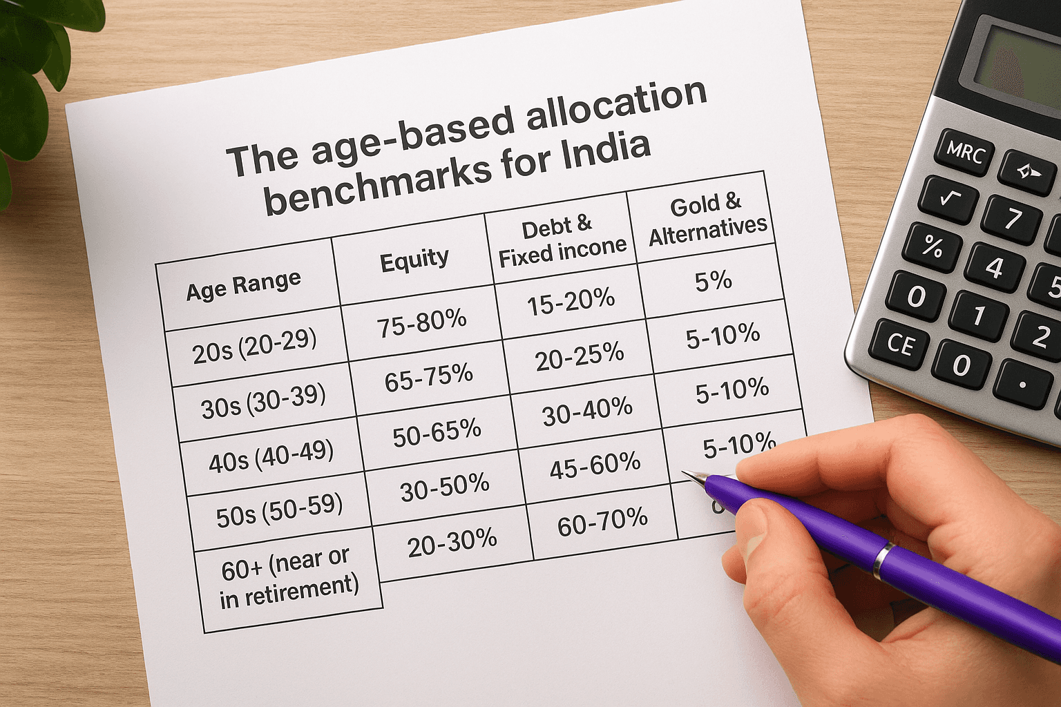 The age-based allocation benchmarks for India