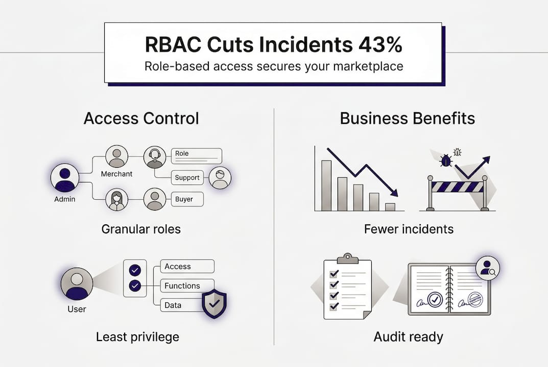 Infographic showing RBAC impact on security incidents