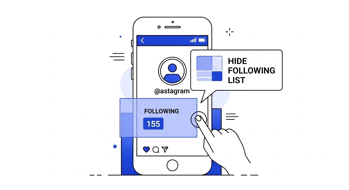 How to hide your following list on Instagram image