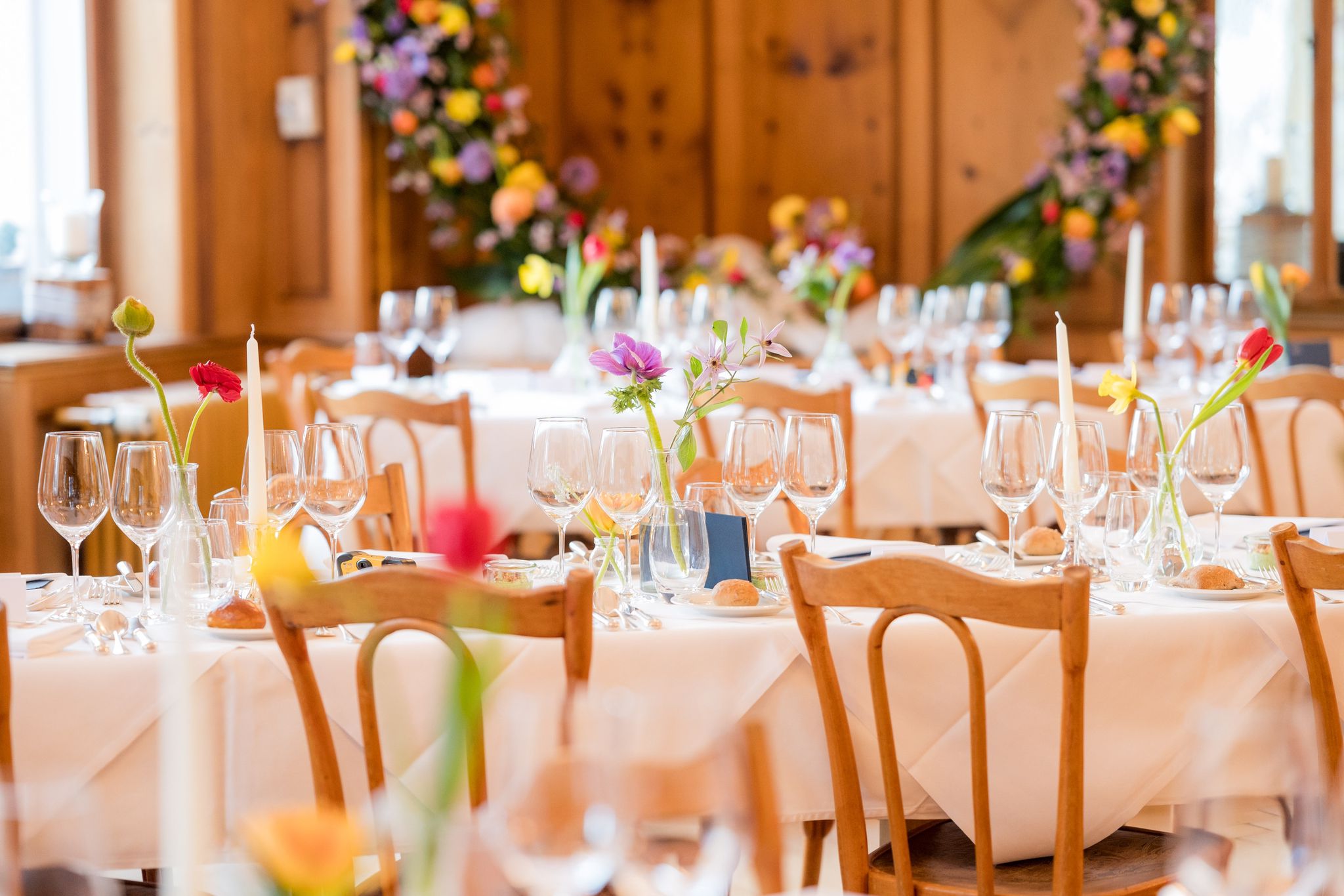 Festsaal im Hotel Meisser – Hochzeit in Guarda