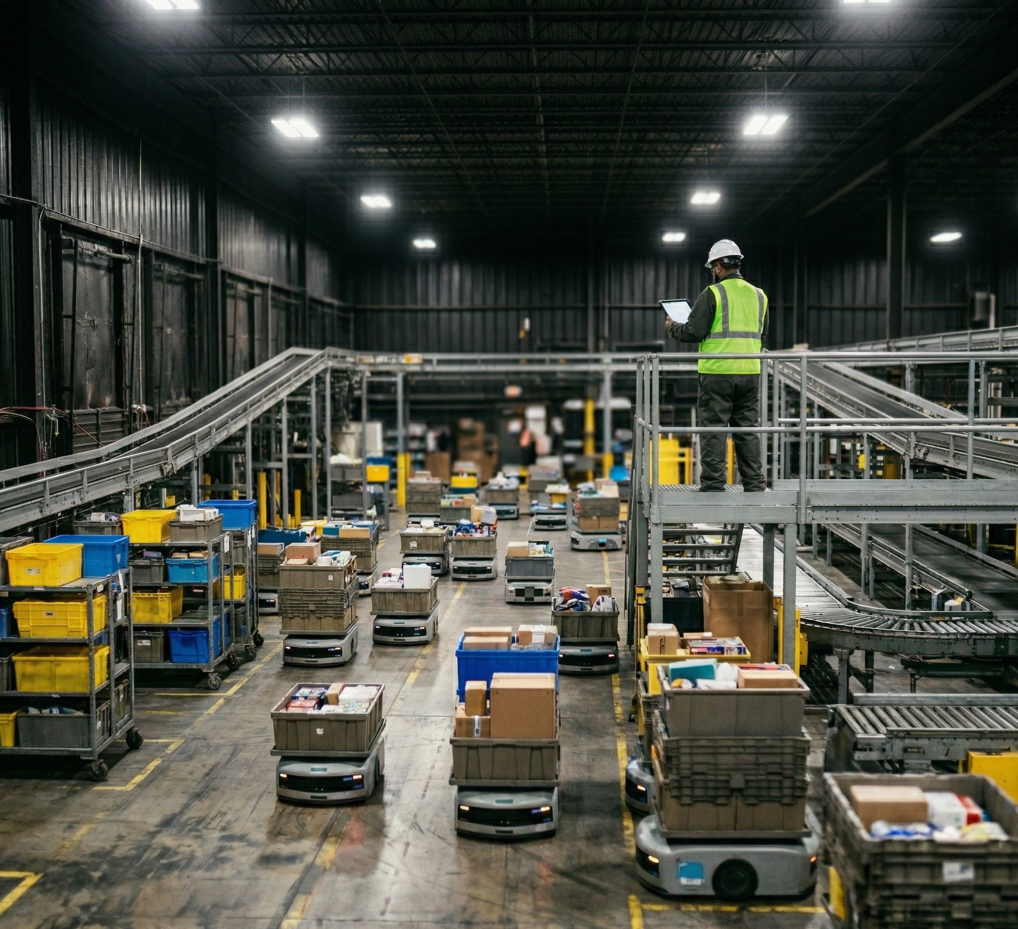 operator overseeing AMRs