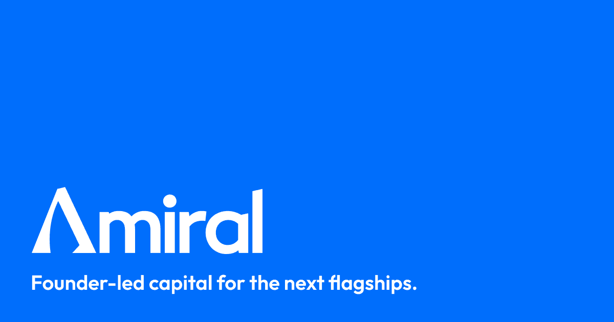 Amiral.vc website homepage built with Framer