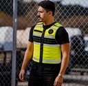 High-Vis Vest detail view — Level IIIA reflective body armor for EMS and security — Ace Link Armor