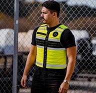 High-Vis Vest detail view — Level IIIA reflective body armor for EMS and security — Ace Link Armor