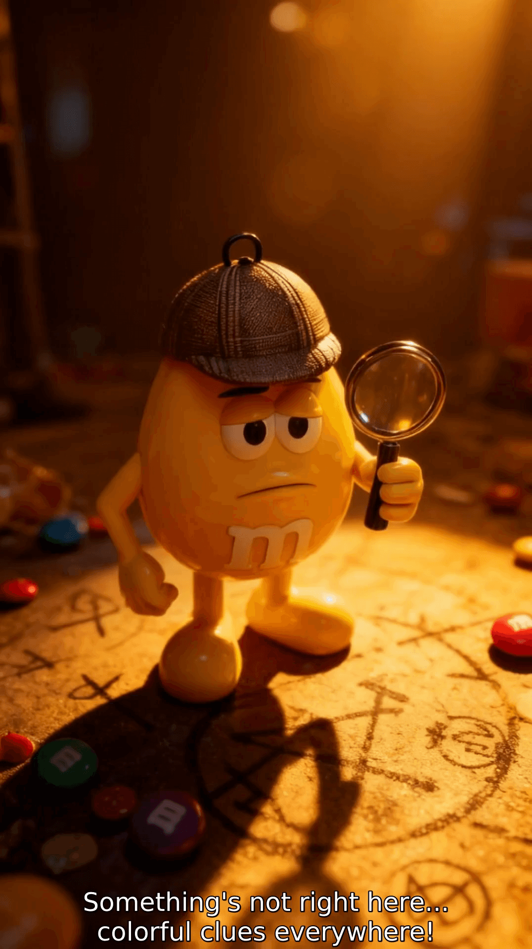 MM Detective The Colorful Mystery Case - Professional AI video template for product advertising on Instagram Reels