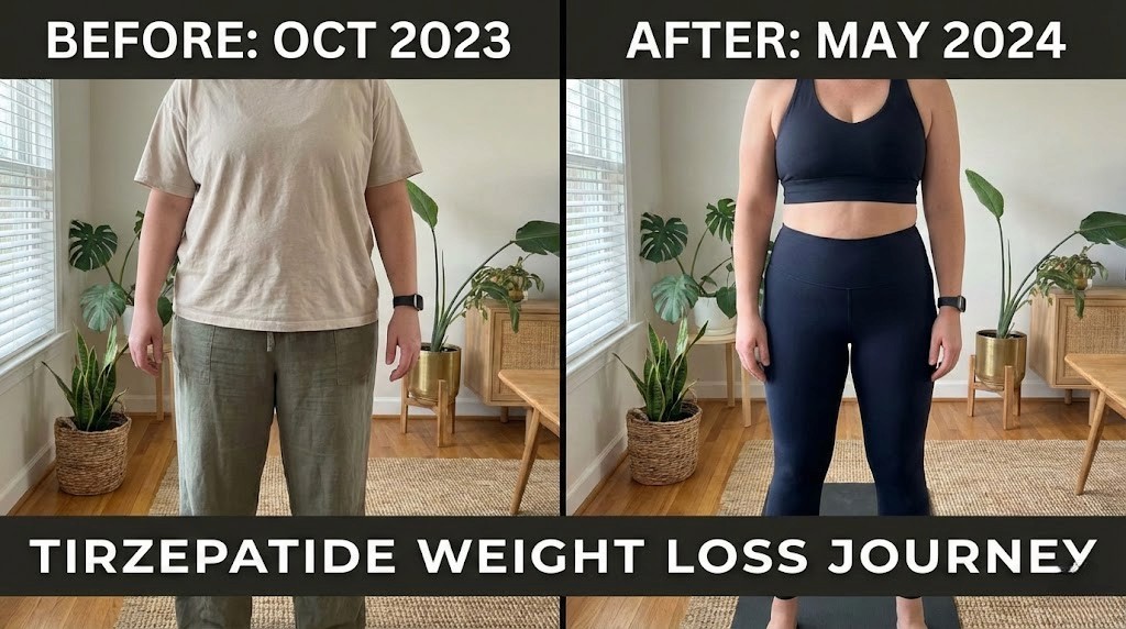 Before and after tirzepatide weight loss results