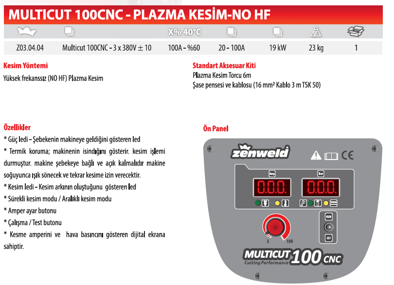 Zenweld Multicut 100 CNC