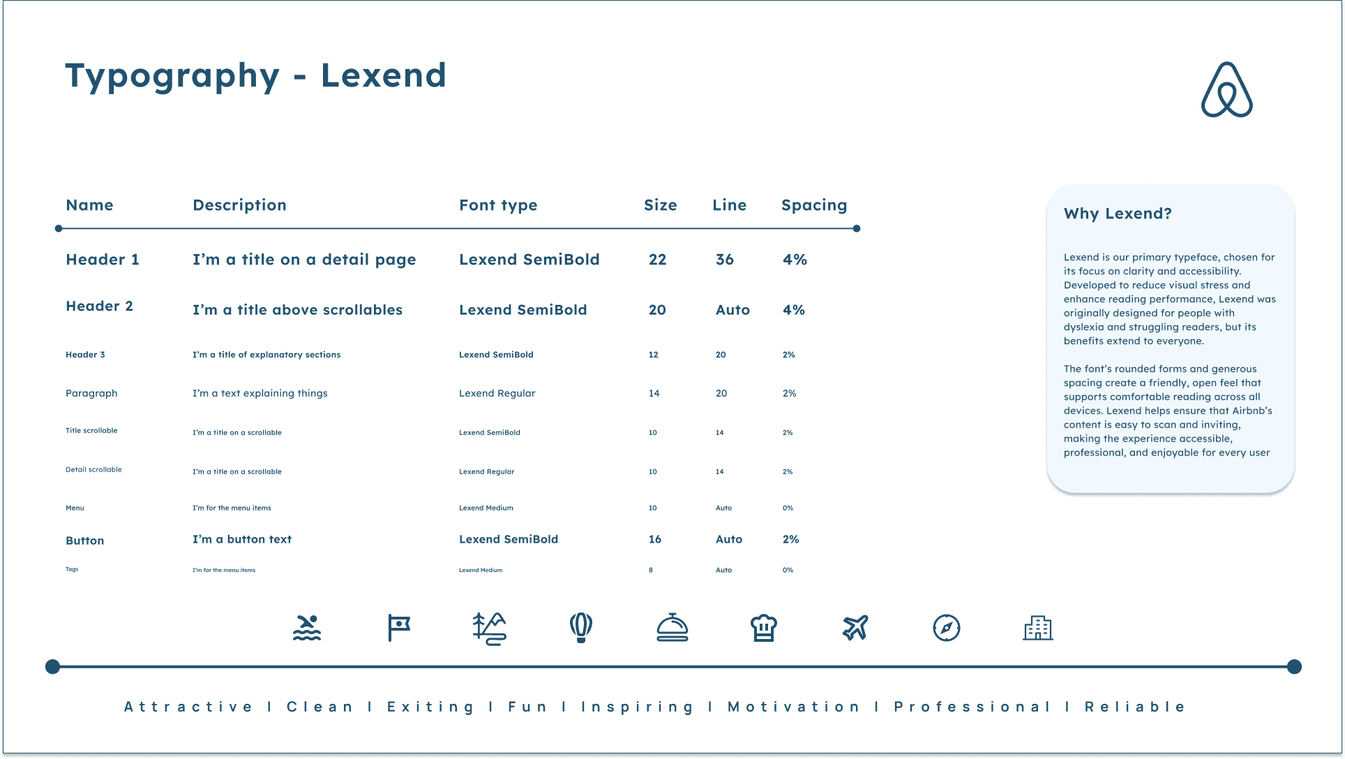 Typography showcase comparing the new Lexend typeface against the old system. The image highlights the rounded forms and generous spacing of Lexend, designed to improve readability and accessibility.