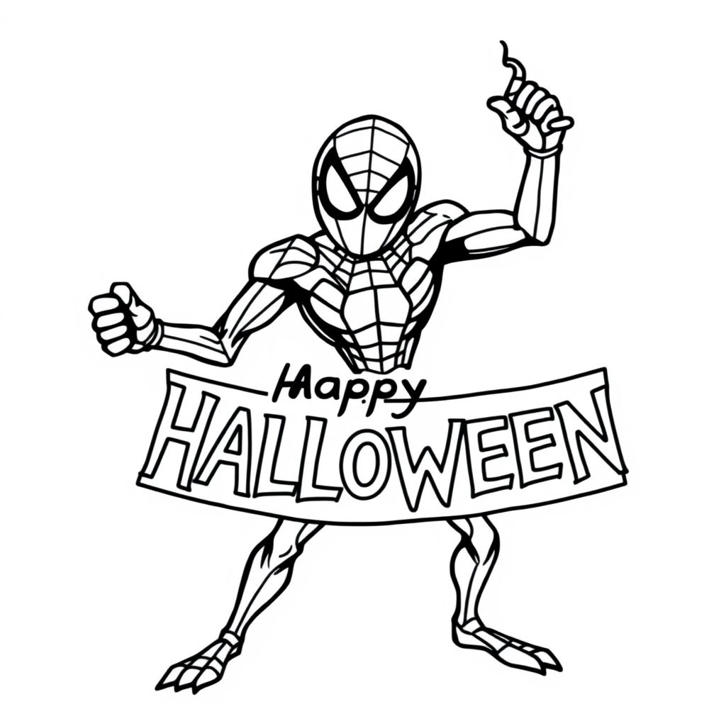 Spiderman coloring page $4