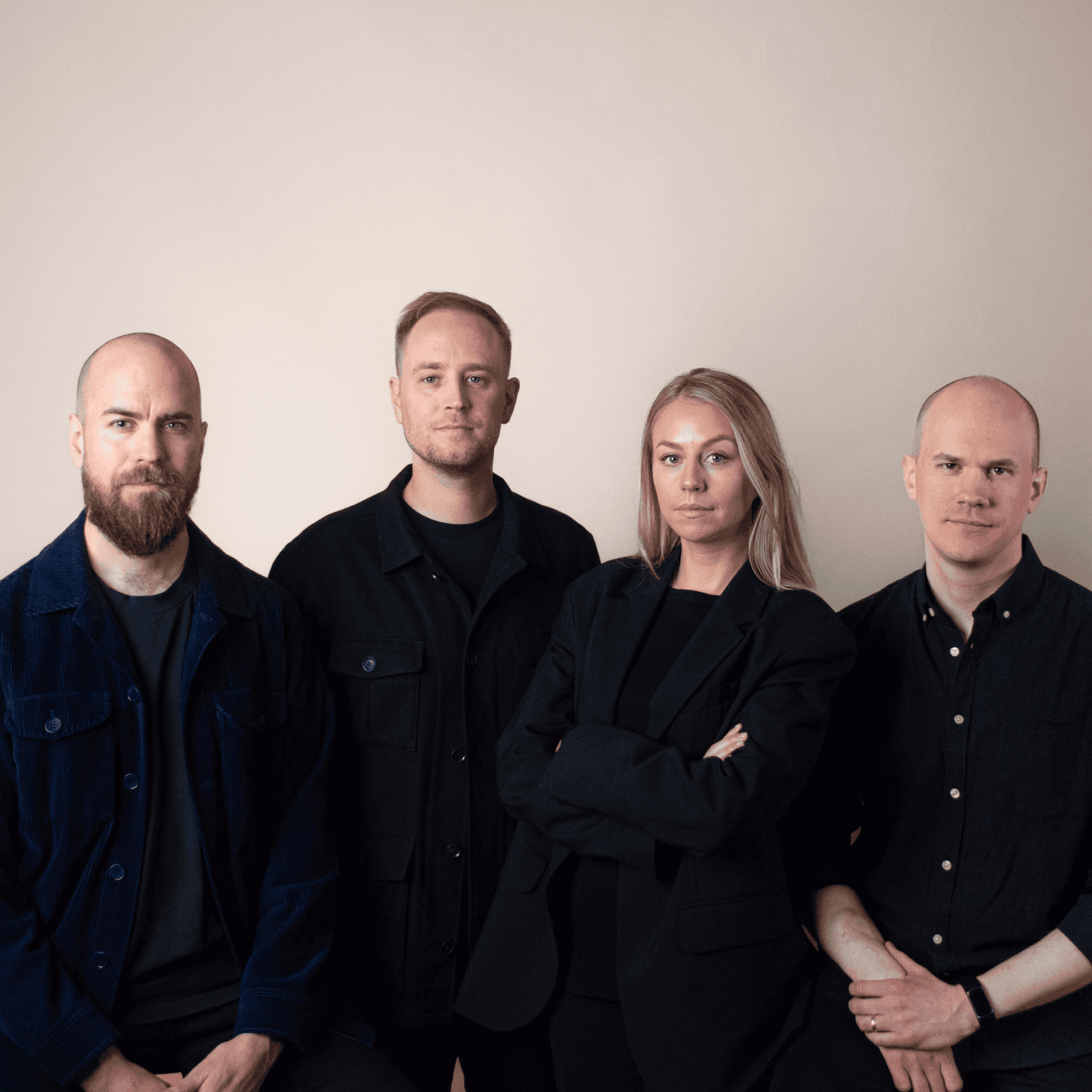 Worldfavor founders from left to right : Lars-Peter Eriksson, Andreas Liljendahl, Frida Emilsson and Pär Gustafsson