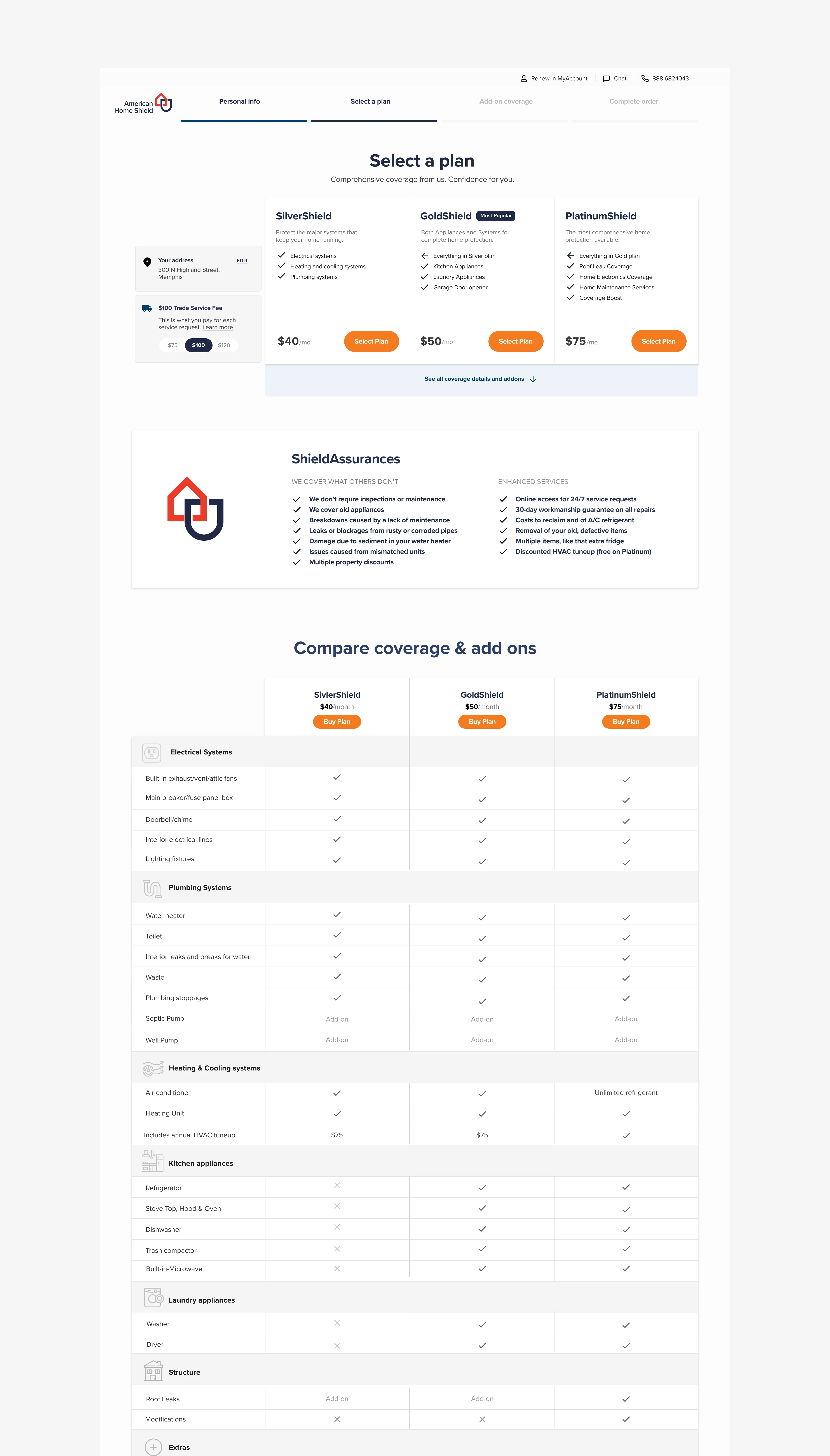 American Home Shield Select Plan Page 