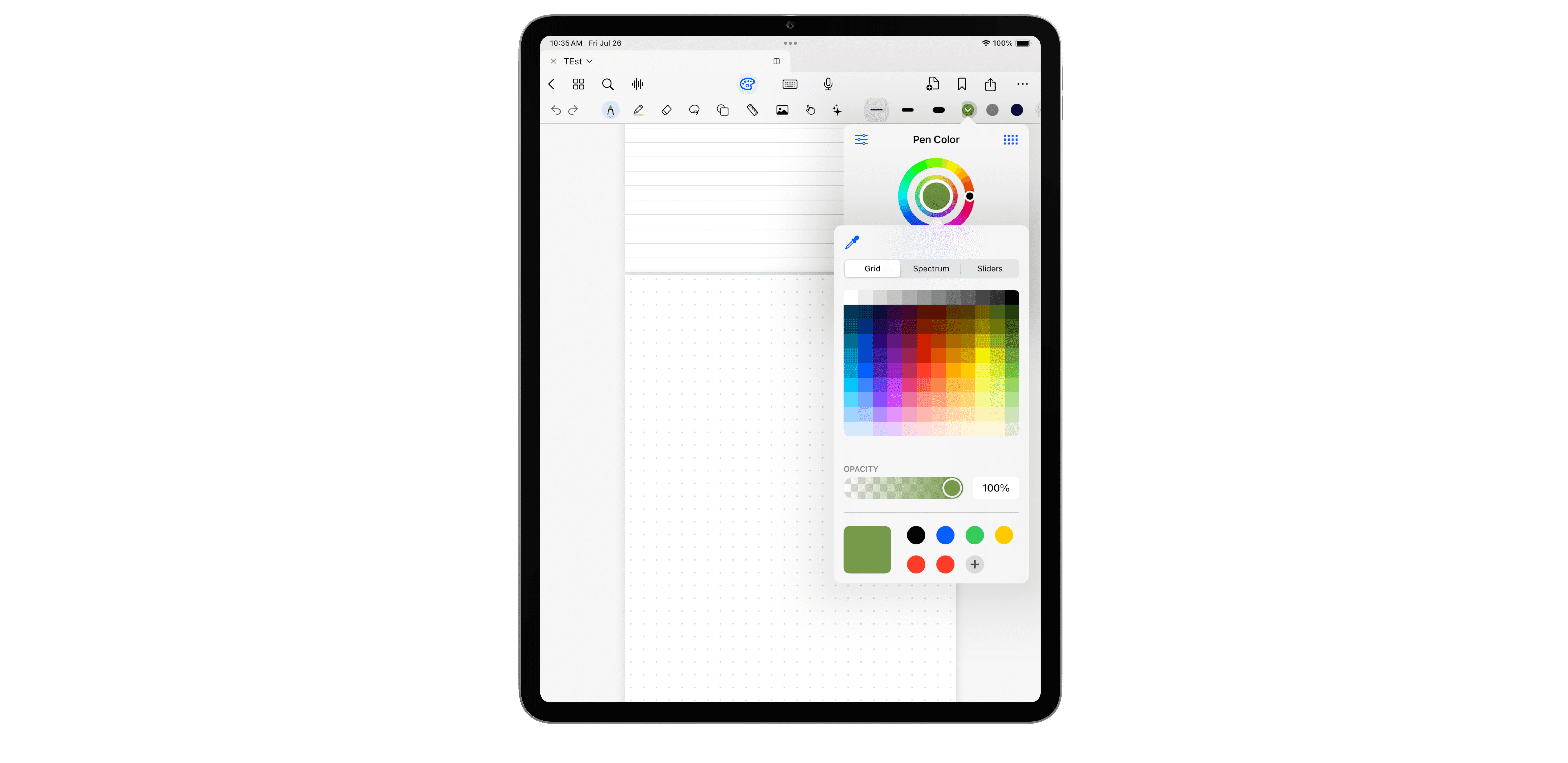 Color Picker in Oneboard