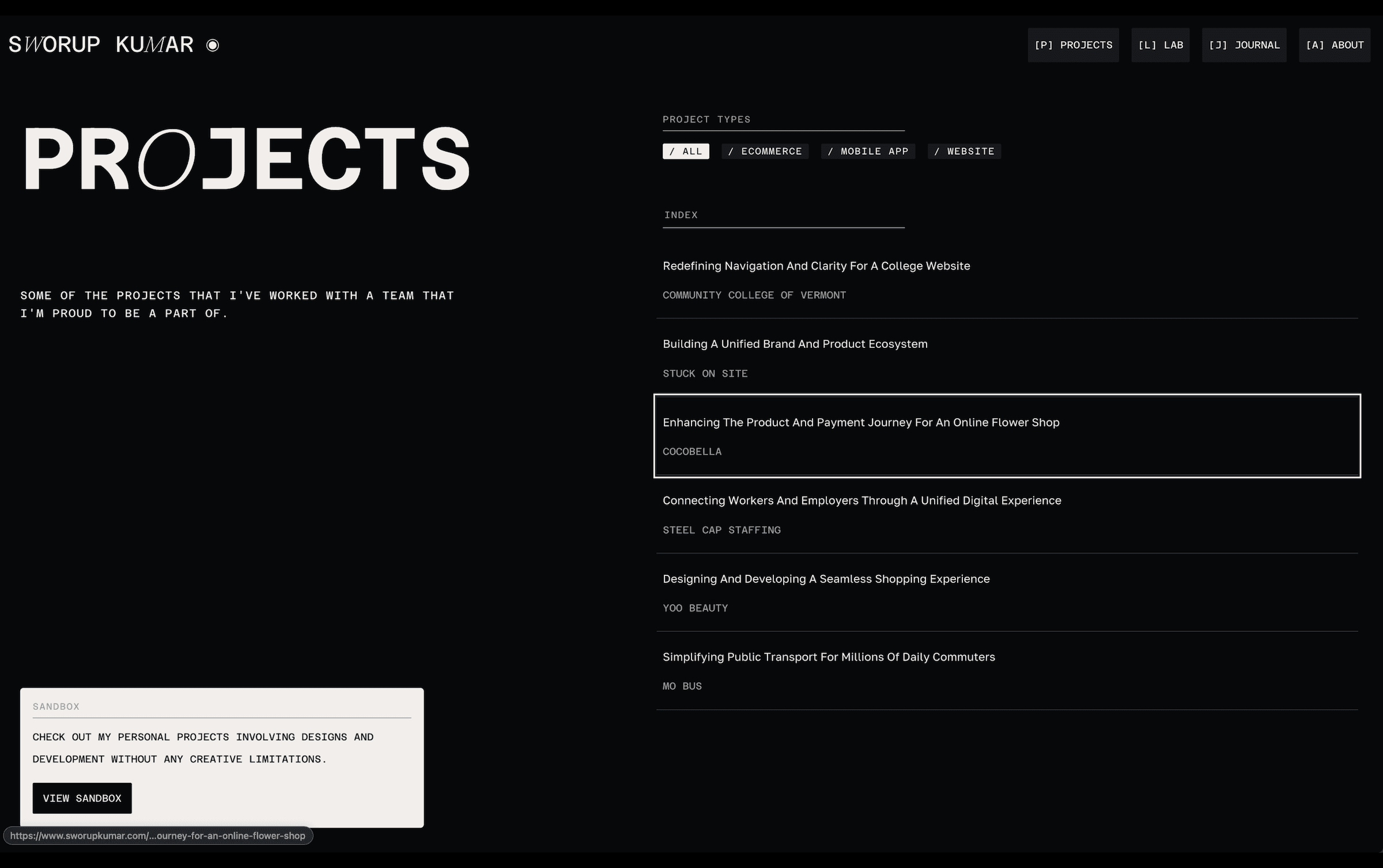 Keyboard outer ring in Projects page