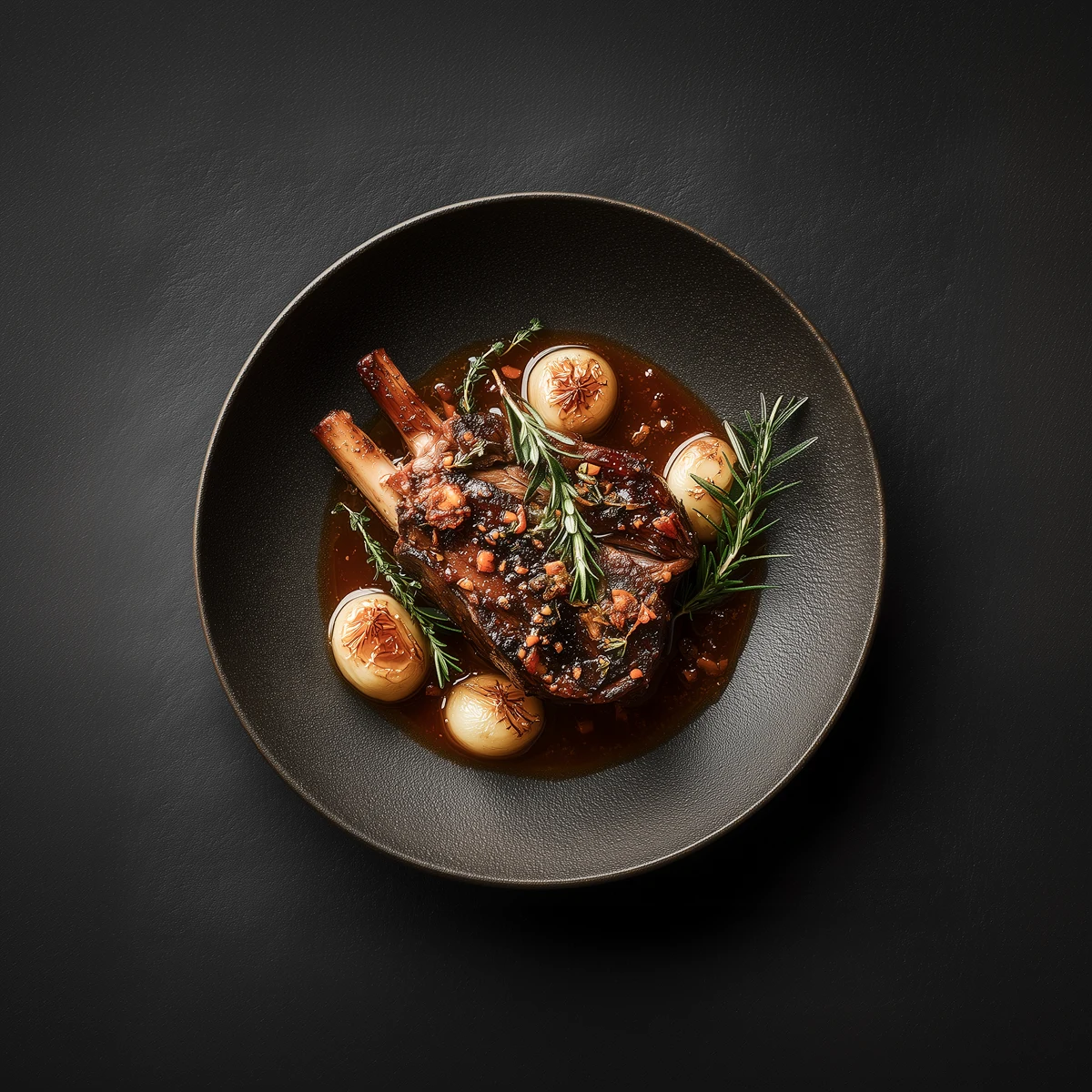 Slow-braised lamb dish