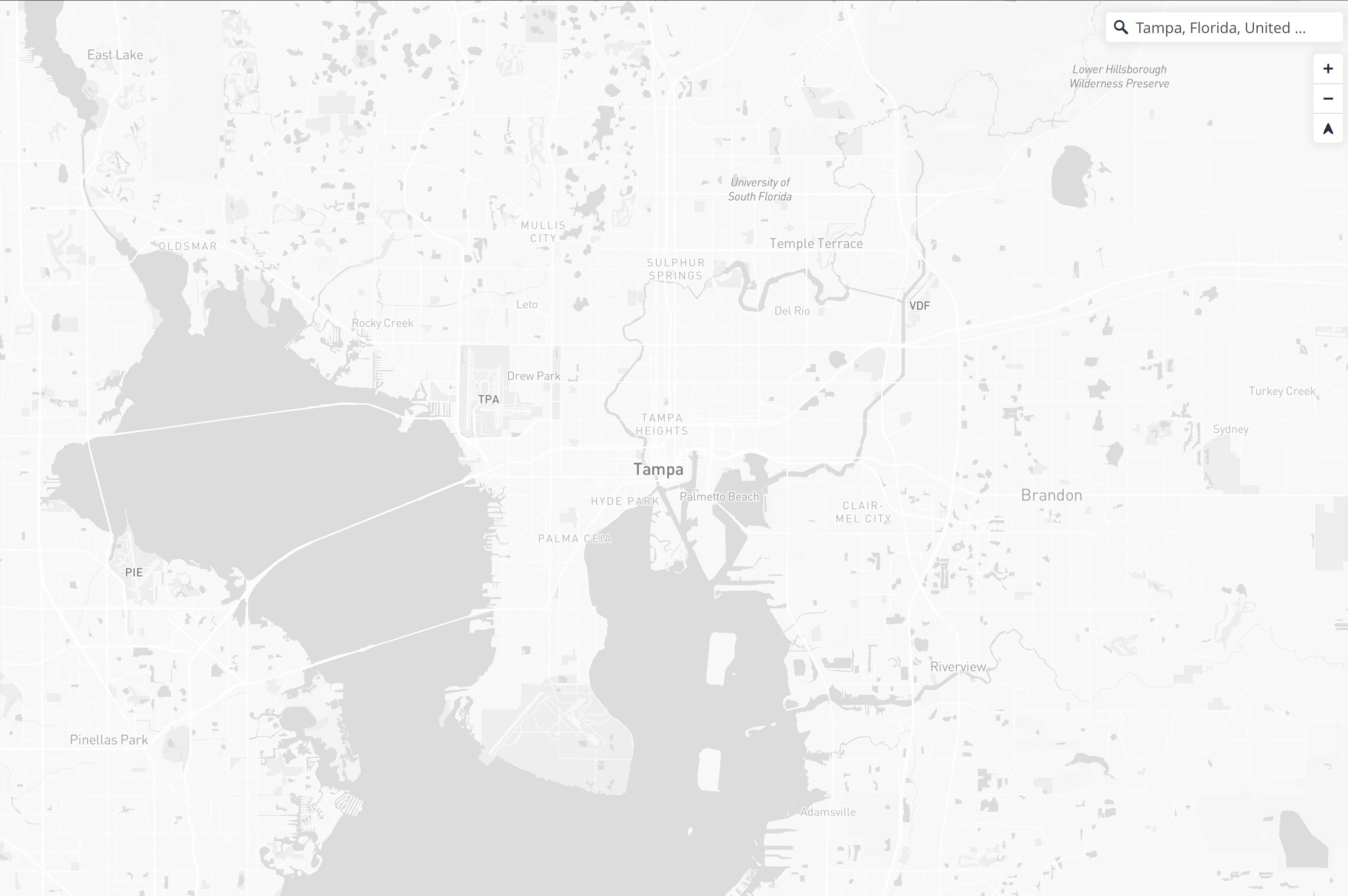 Tampa, Florida map