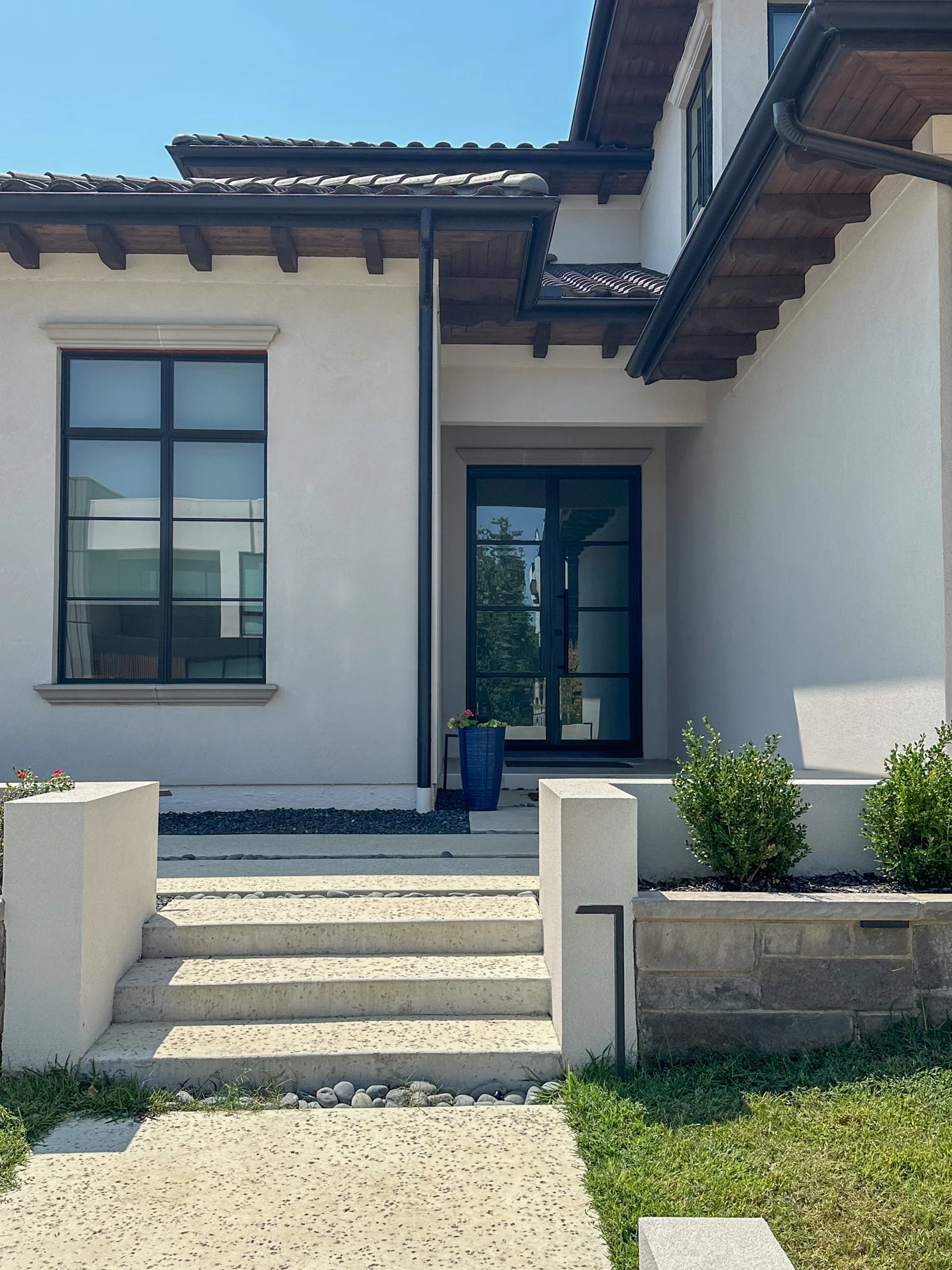 Traditional wrought iron double doors by M2 Metals Iron Doors DFW