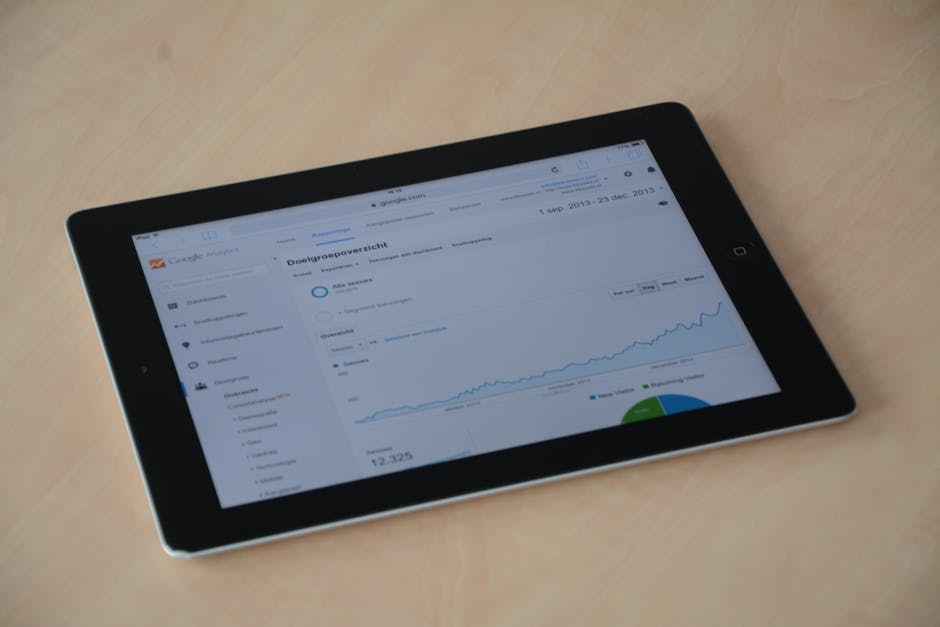 clean, easy-to-read analytics dashboard on a tablet - best seo experts nearby