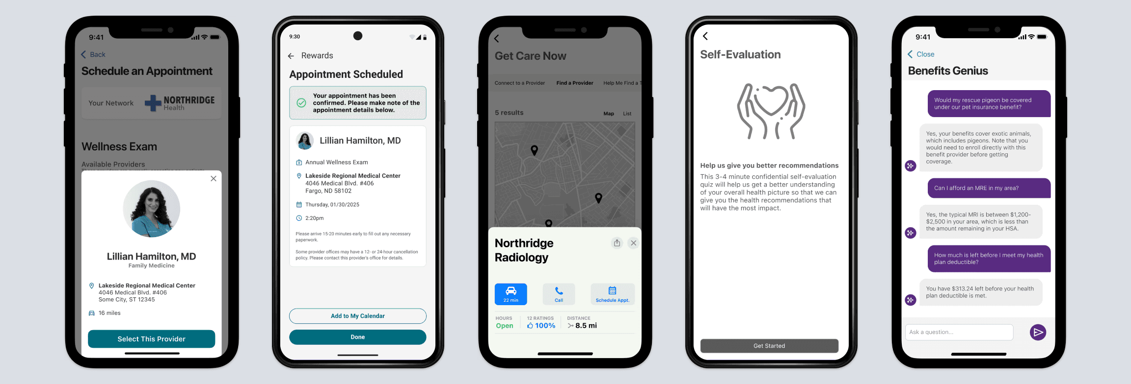 HealthEquity wellness center sample screens