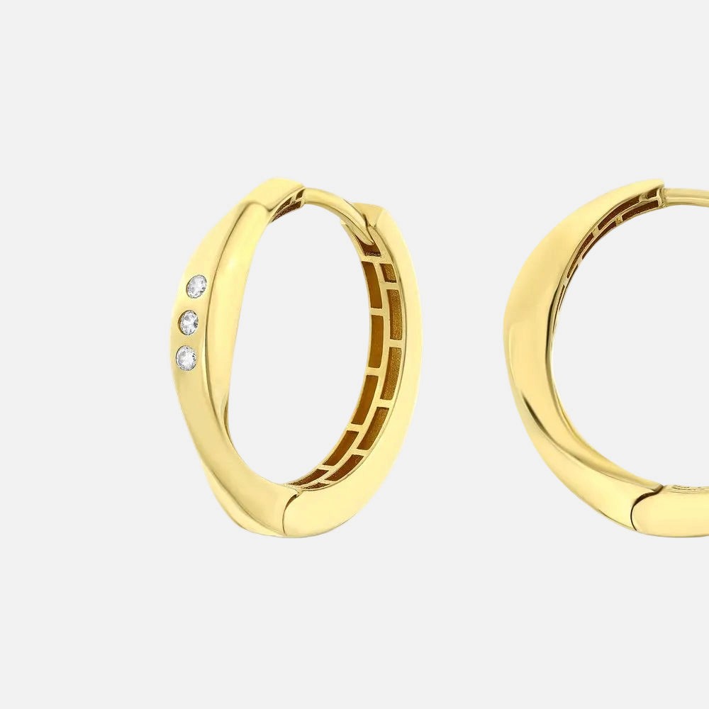 Assos Pırlanta 14 Ayar Altın Halka Küpe 0.093 Ons