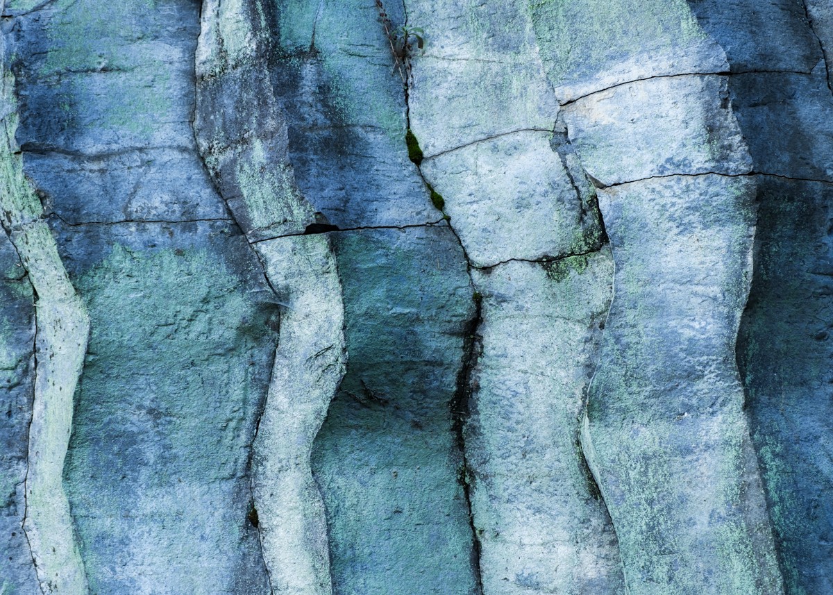 basalt rocks with blue hues