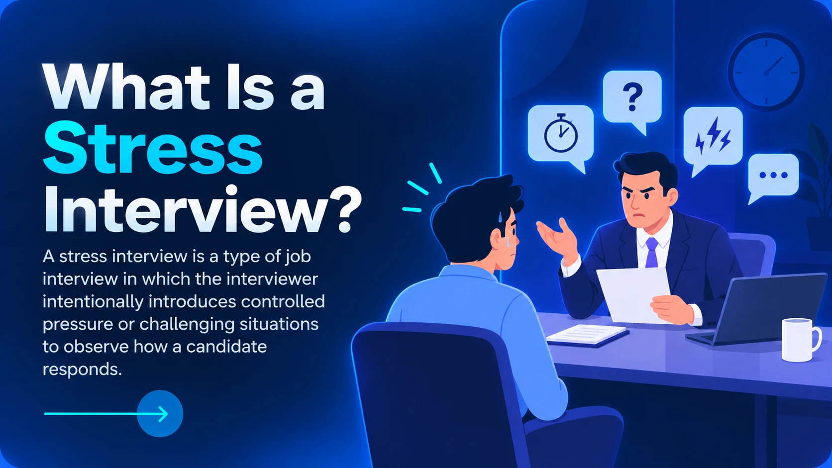 Stress interview infographic explaining its purpose.