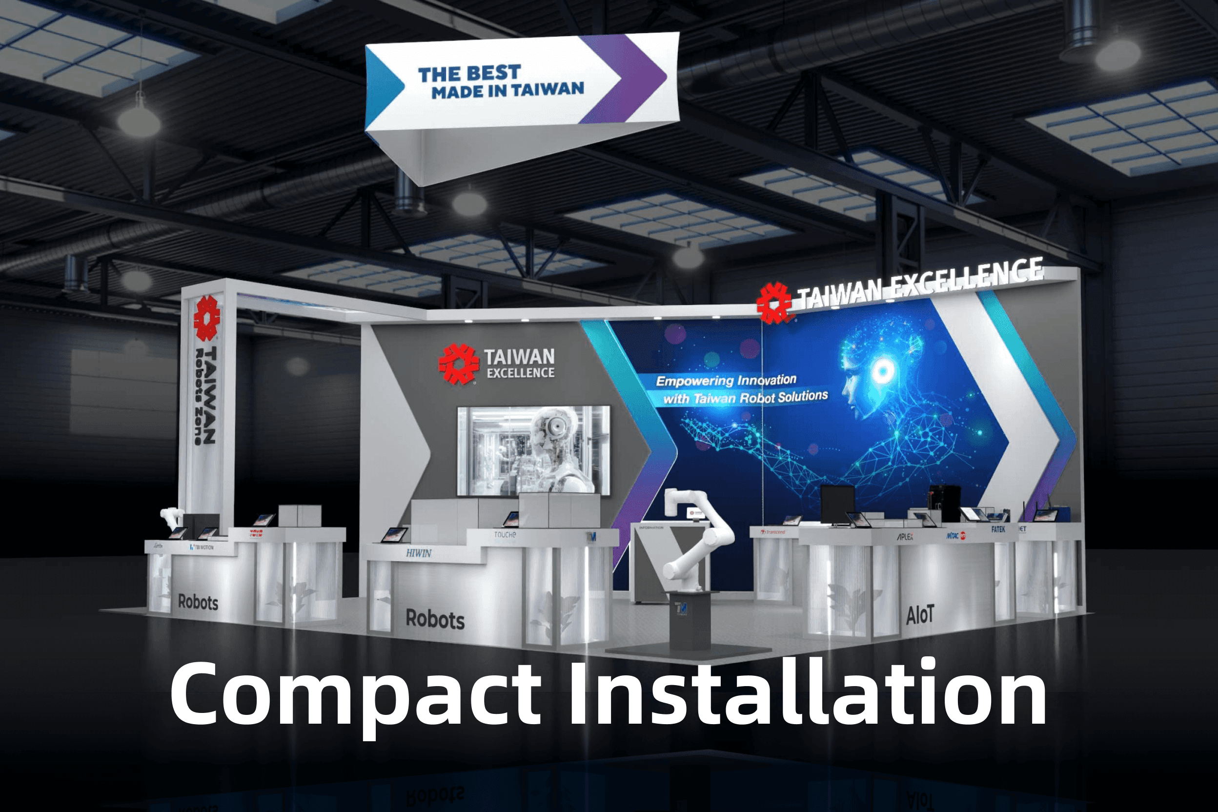 Chicago 10x20 trade show booth installation designed for industrial product display and demonstration systems