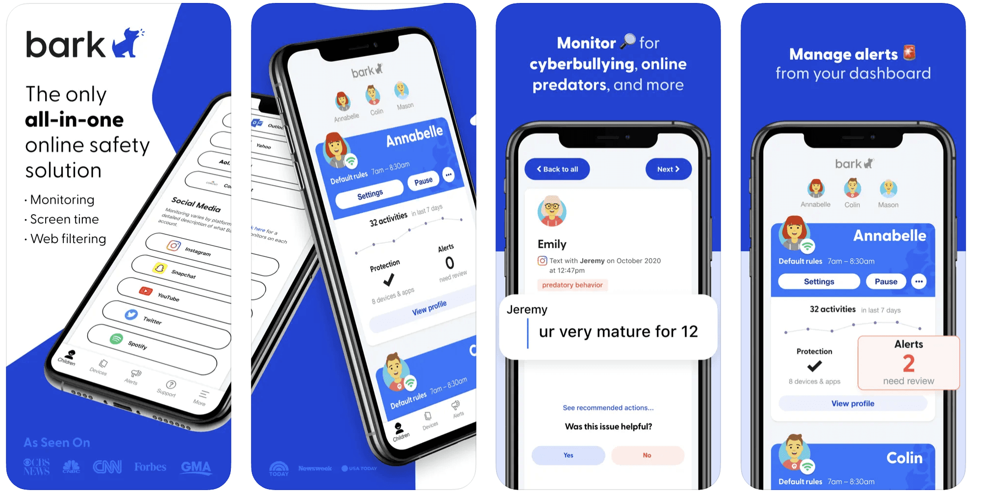 screenshot of bark app 