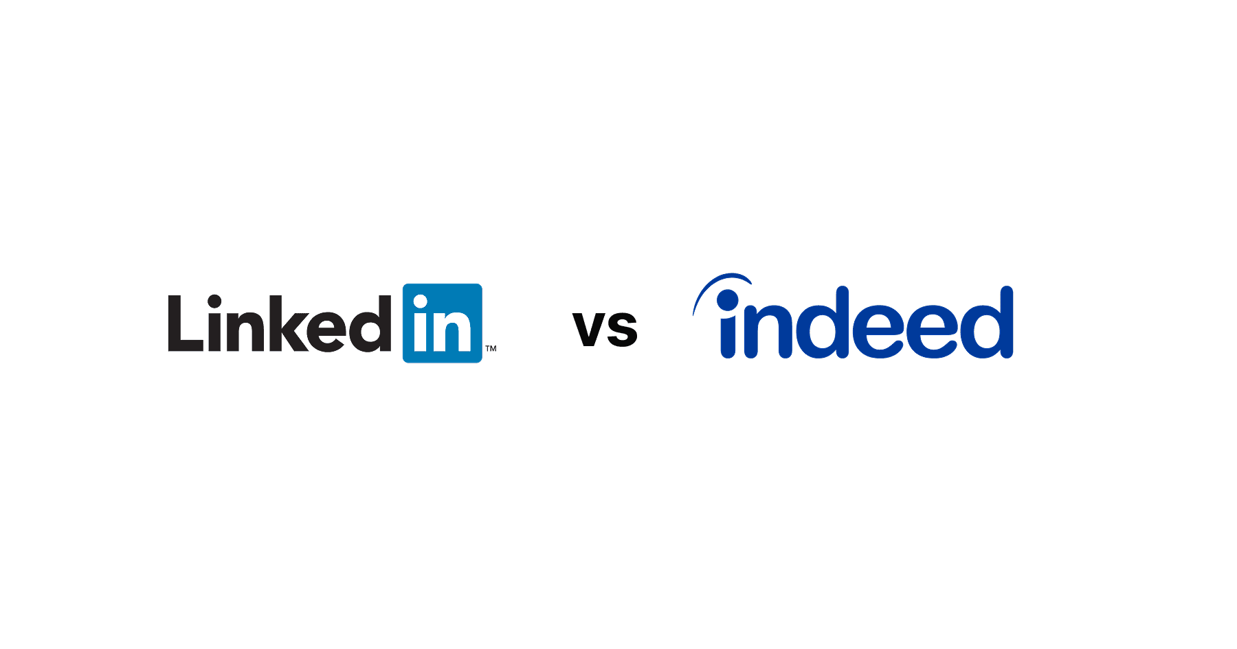 LinkedIn vs Indeed logos.