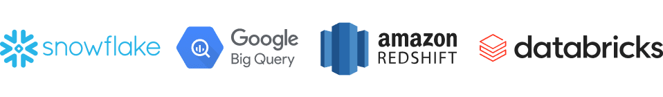 Snowflake, Google Big Query, Amazon Redshift, and Databricks