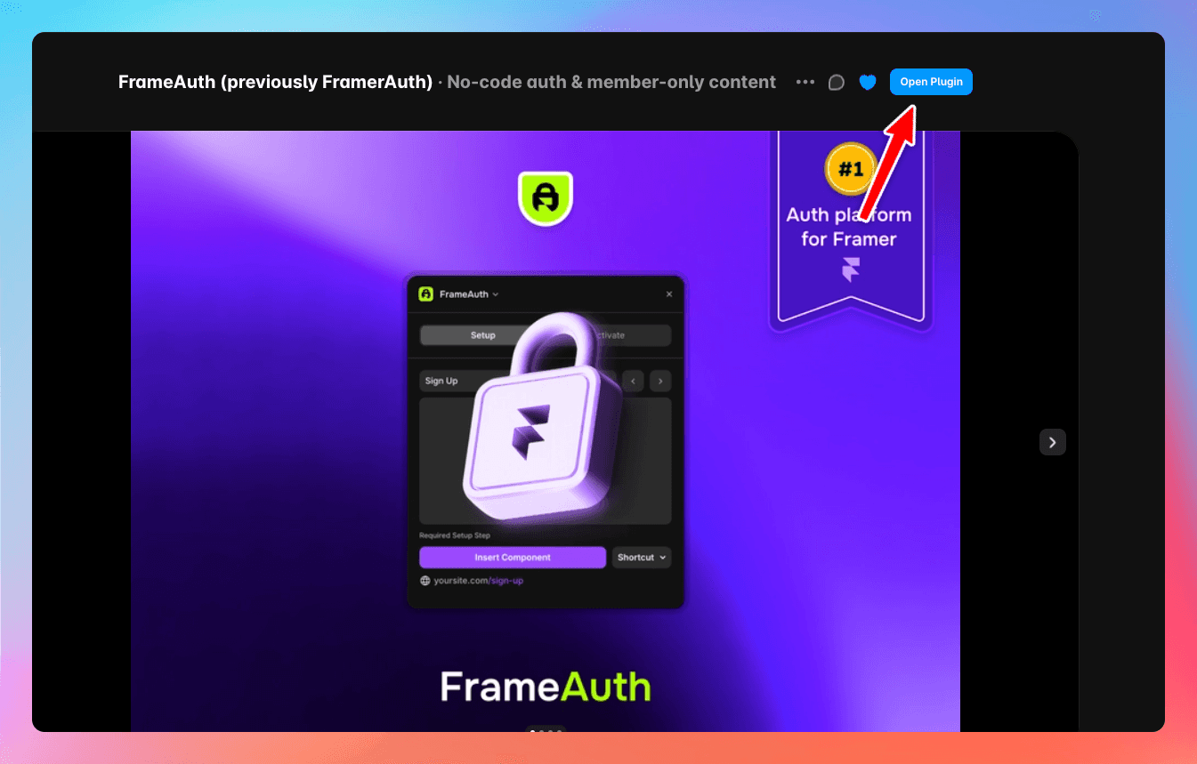 Install the FramerAuth plugin