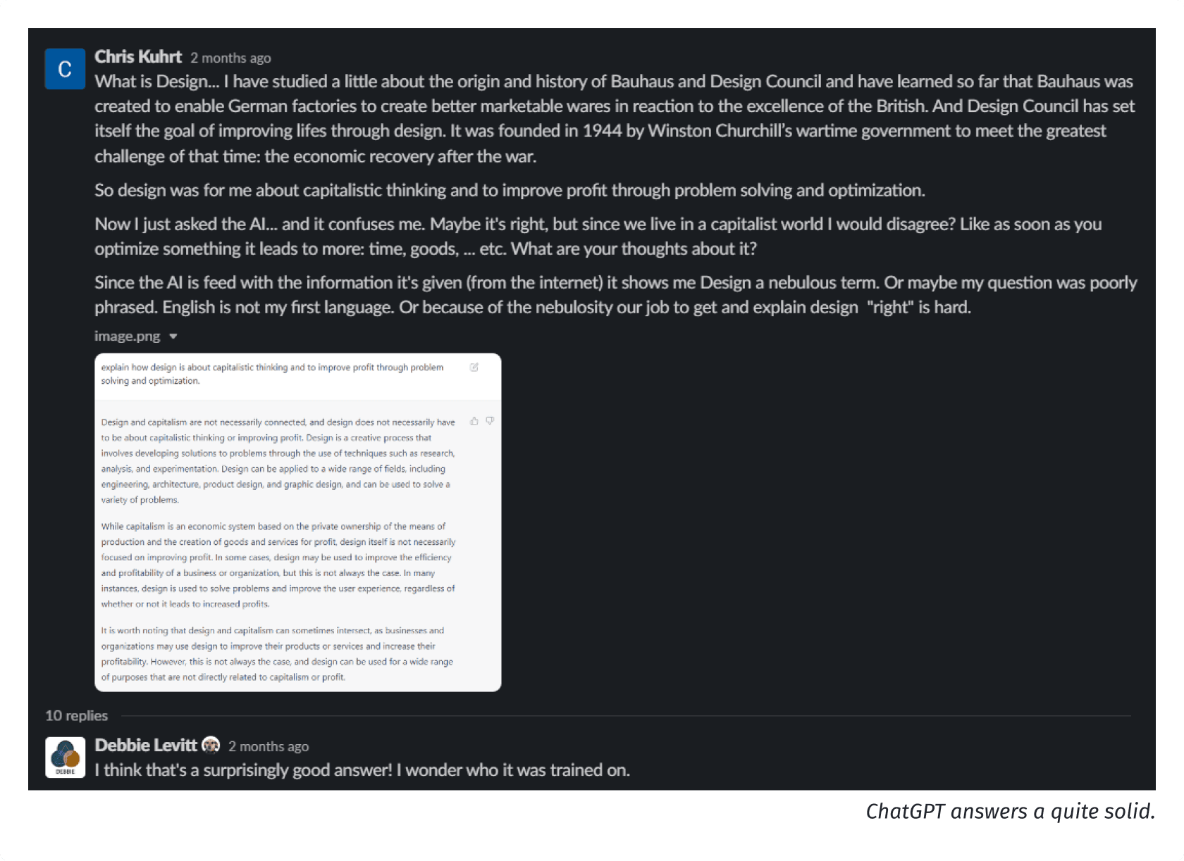 chatgpt answer