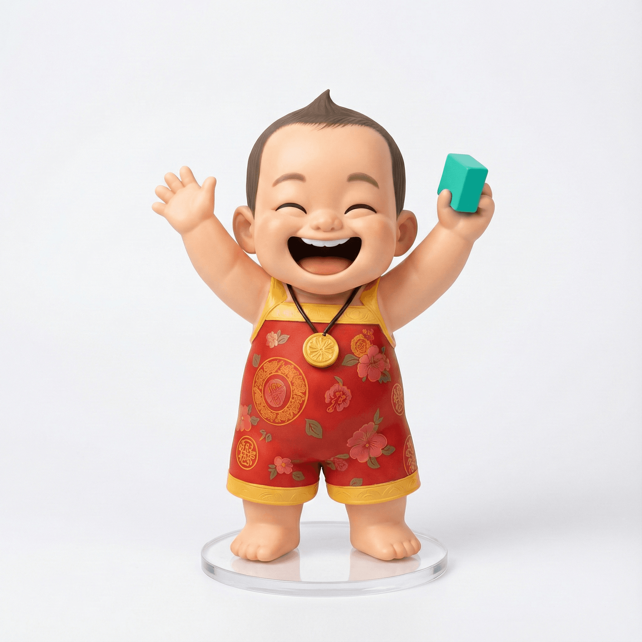 	小童公仔3D模型｜完整姿勢呈現（左視角）