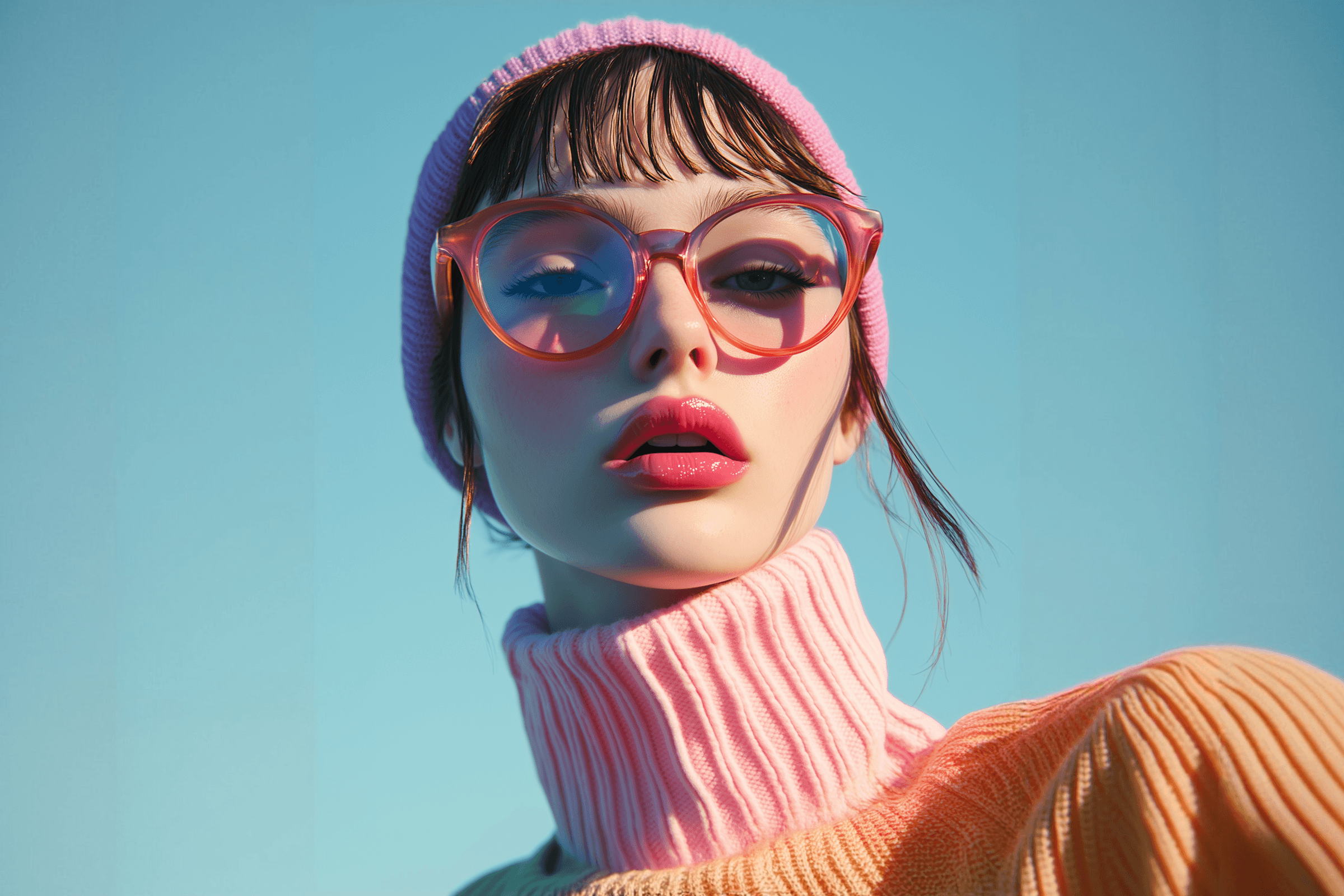 Vibrant Pink Portrait