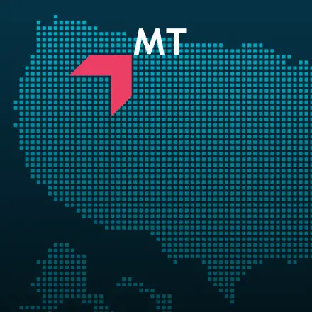 Map highlighting Montana with a red arrow, representing GIA Group, LLC truck insurance coverage area.