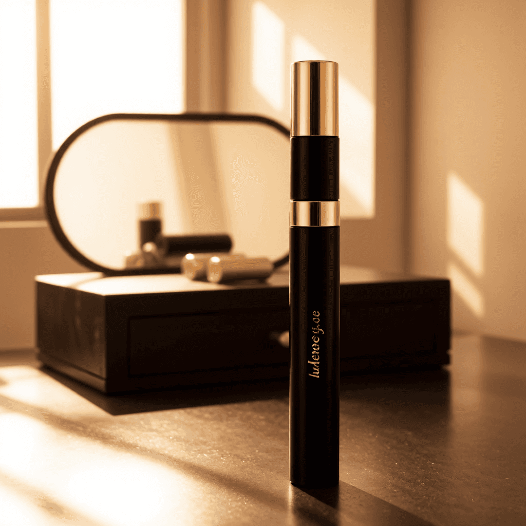 product photography of a tube of mascara