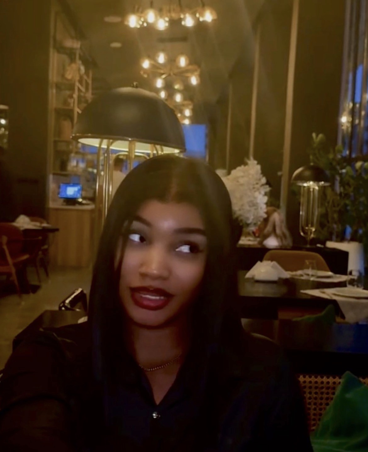 Vintage Car Under Palm Trees