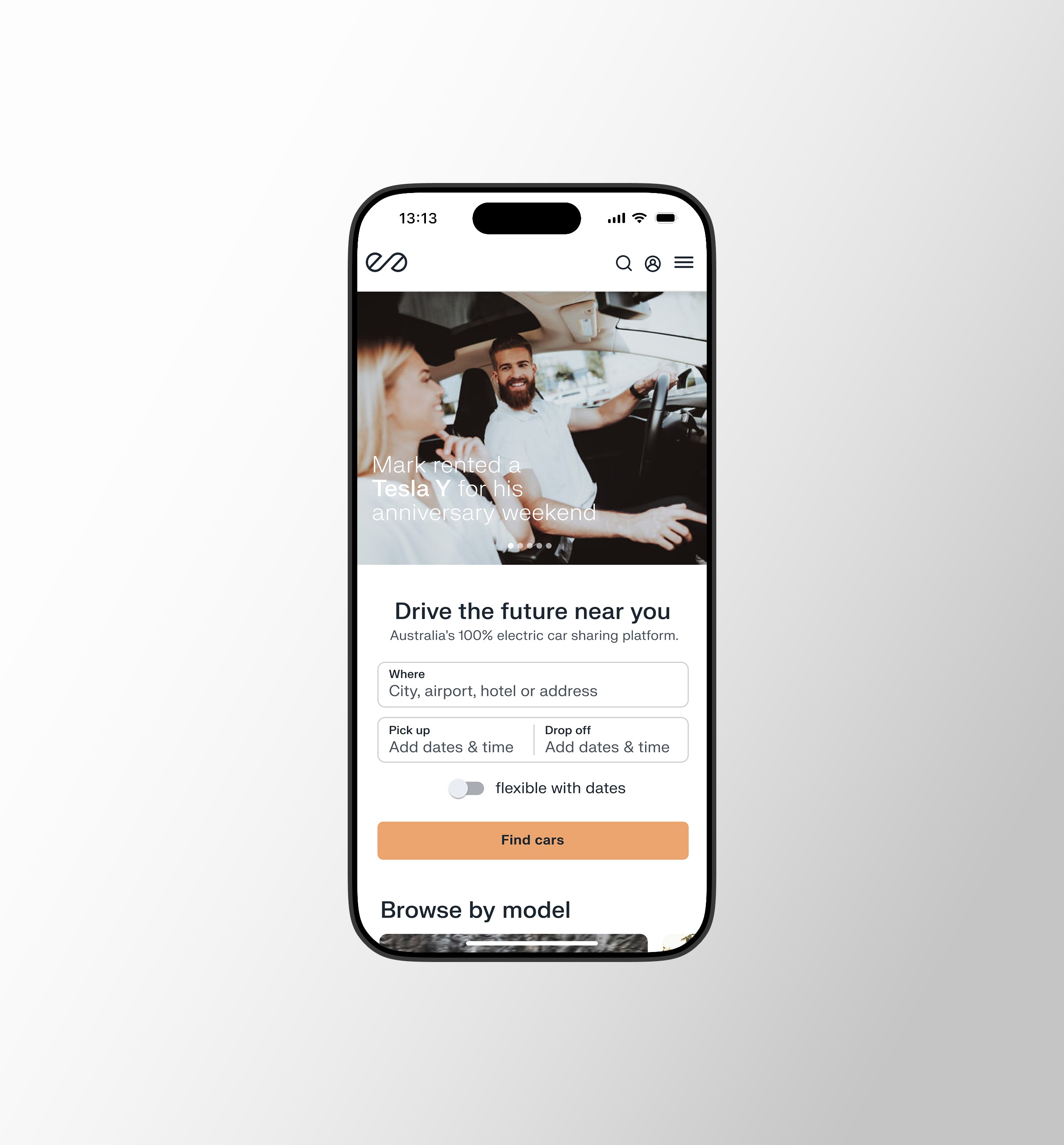 Portrait of portfolio creator – back view